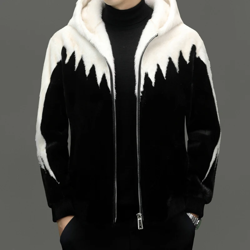 

YEAE Designer Clothes Men Men's Winter Jacket Hooded Jackets Luxury Fur Coat Man Warm Man Winter Coat Casual Man Sack Clothing