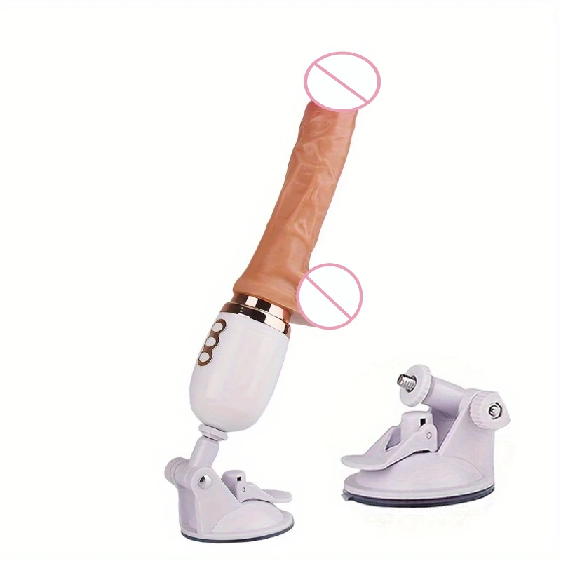 Sex toy G-spot vibration massager, with 10 vibration modes and 3 thrusting modes, paired with a powerful suction cup base