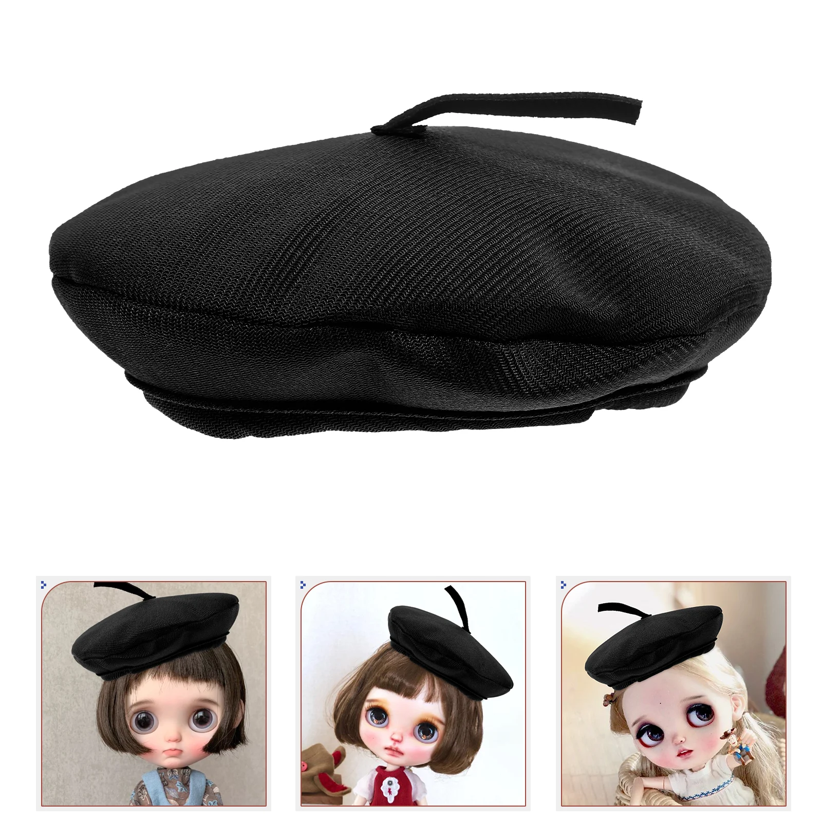 Detective Hat Miniature Tiny Beret DIY Small Fascinator Hats Caps Replaceable Hair