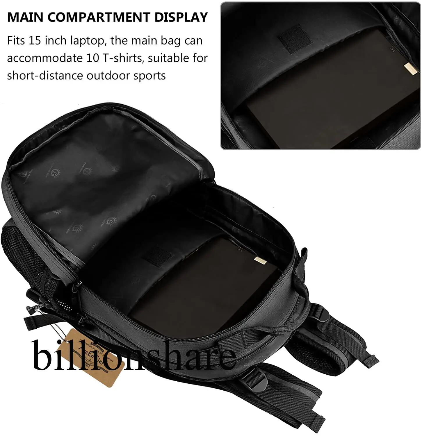 戦術的なバックパック男性ハイキングデイパックモールミリタリーリュックサック防水バッグ屋外防水登山ハイキングバッグ