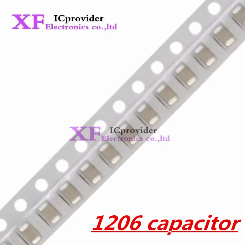 

300pcs 1206 SMD Chip Multilayer Ceramic Capacitor 0.5pF - 100uF 10pF 100pF 1nF 10nF 15nF 100nF 0.1uF 1uF 2.2uF 4.7uF 10uF 47uF