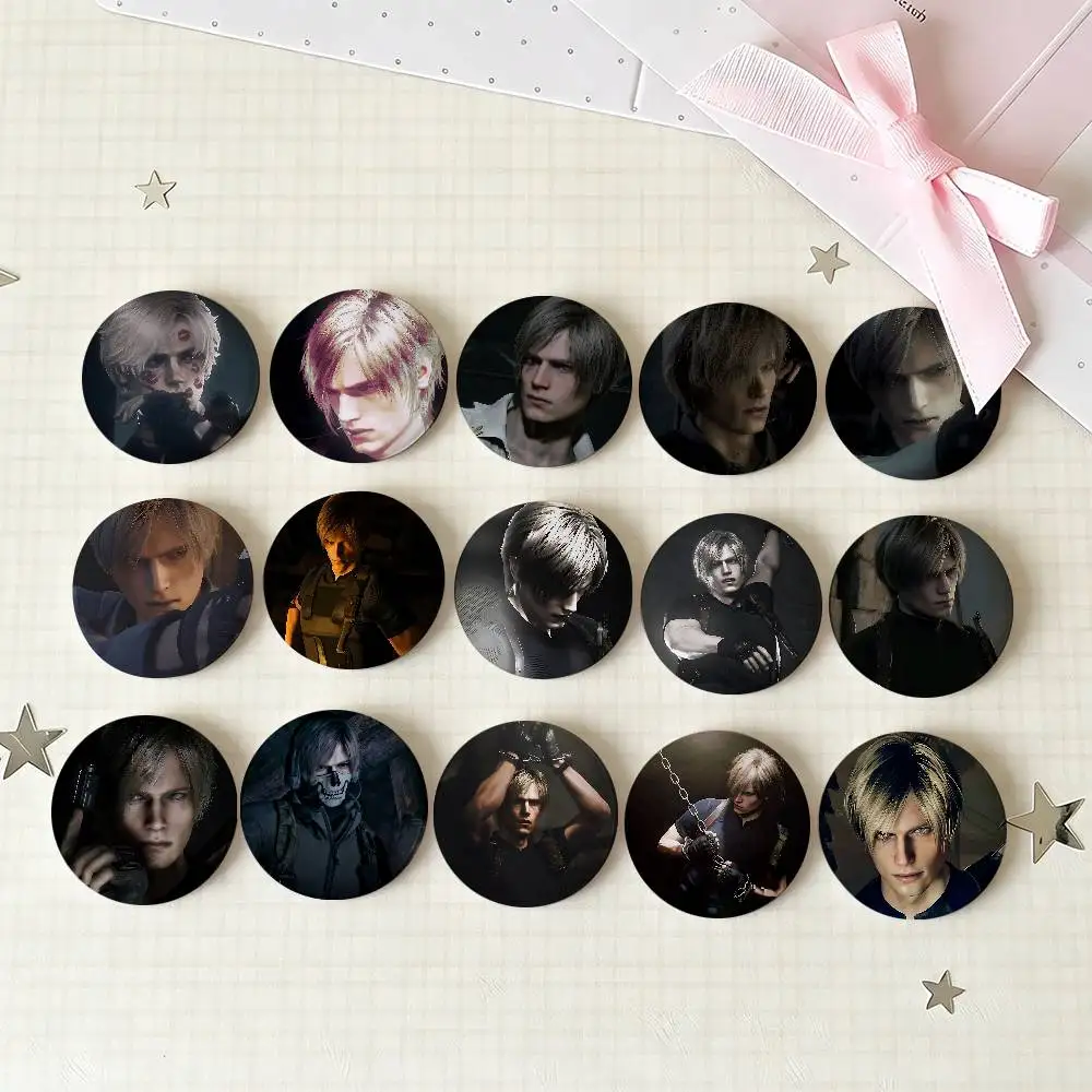 Cool L-Leon Scott Kennedy Badges Tinplate Soft Button Pin Brooch Metal Badge Custom Jewelry Accessories Hat Bag Lapel