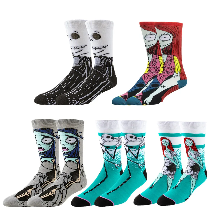 Potdemiel ديزني الكرتون أنيمي طاقم الجوارب للرجال النساء عيد الميلاد هالوين احتفالي اللمس الهيب هوب الجدة مضحك عارضة الجوارب