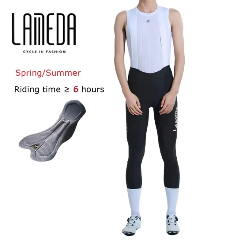 

LAMEDA весенне-осенние велосипедные нагрудники мужские MTB велосипедный трикотаж 3D брюки дышащие велосипедные нагрудники колготки леггинсы