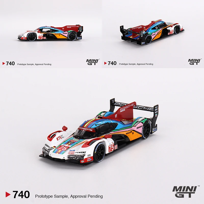 MINIGT 1/64 963 # 75 Porsche Penske Motorsport 2023 24 MGT00740-MJ Auto Legering Motorvoertuig Diecast Metaal Model Kinderen Speelgoed Jongens