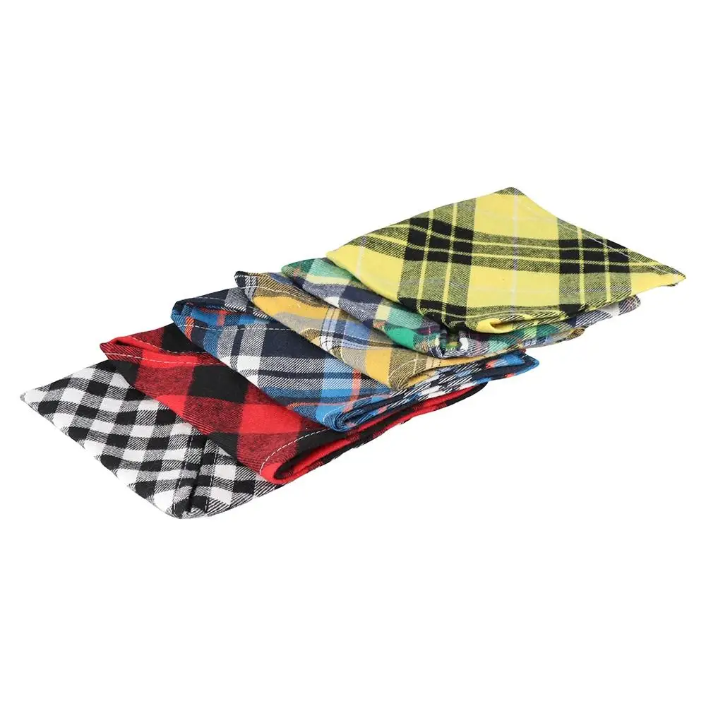 

Plaid Grooming Accessories Neckerchief Dog Saliva Towel Puppy Collar Triangle Scarf Pet Supplies Cat Kerchief Dog Bandana