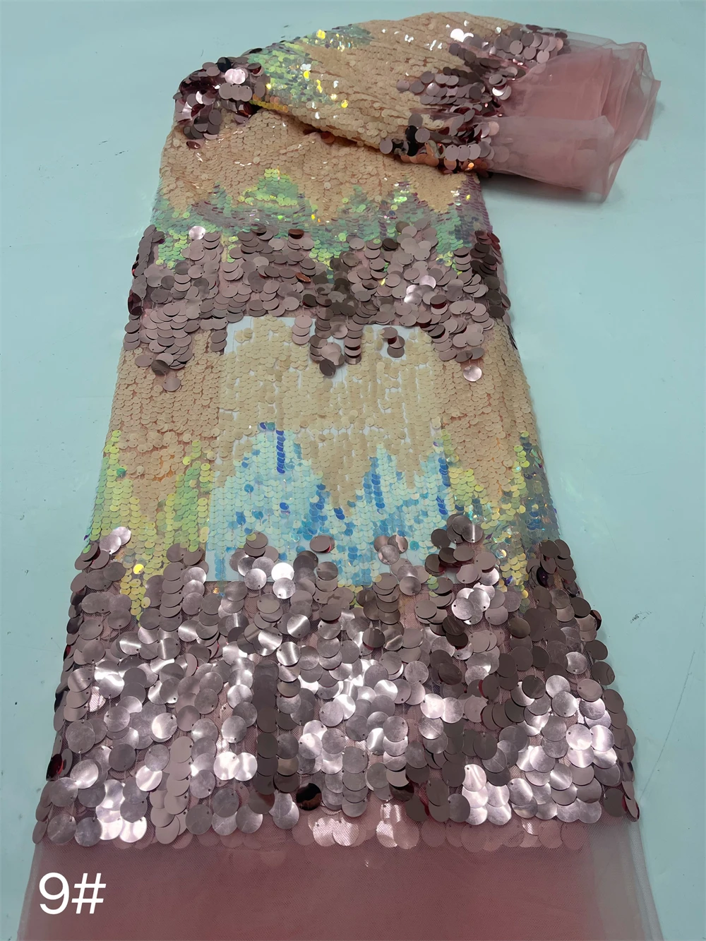 2026 Tulle Mesh Muti Hot Sales Of The Latest Fashion African Lace Fabric Strip Sexy Color Sequins Pattern French Women's Skirts