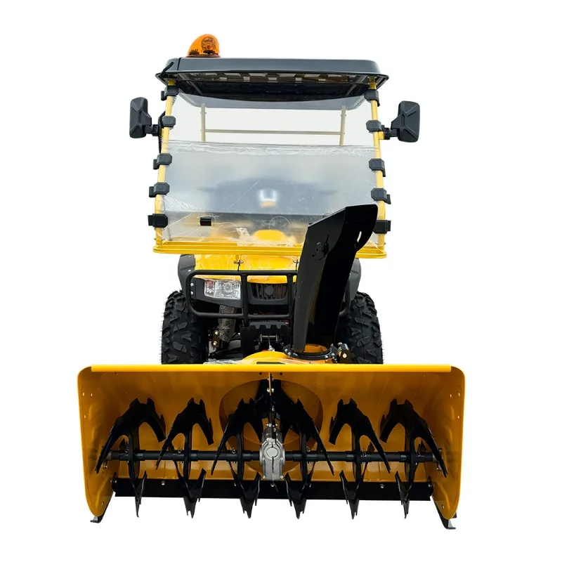 Self Propelled Ride On Snow Sweeper With Enclosed Operator Cabin For Residential Roads Sidewalks And Winter Snow Clearing