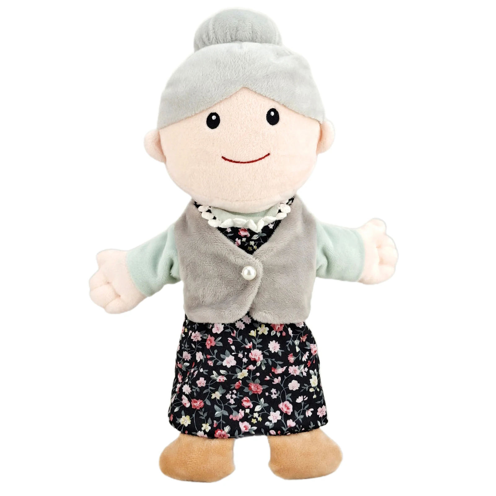 Hand Puppets Soft Plush Cartoon Family Story Time Theater Prop Toys Educational Stuffer Gift For Kids 30cm