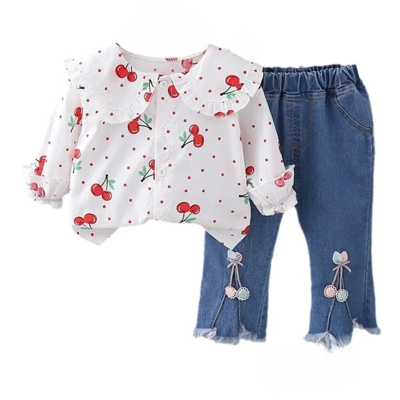 

New Spring Autumn Fashion Baby Clothes Children Girls Long Sleeved Shirt Pants 2Pcs/Sets Toddler Casual Costume Kids Tracksuits