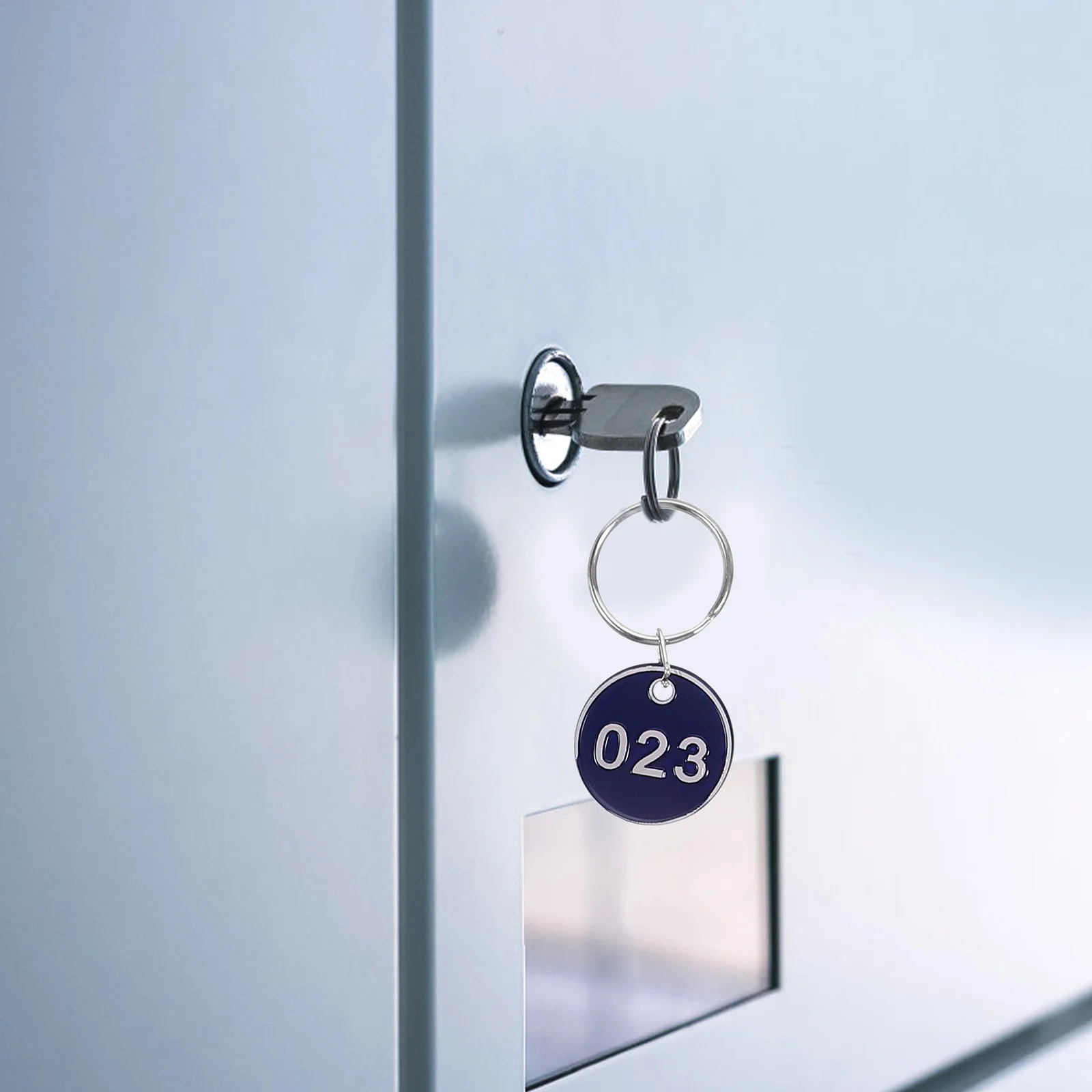 

30Pcs Round Number Tags Key Labels for Identification Hanging Number Tag with Rings Sturdy Portable Small Key Tags for Home