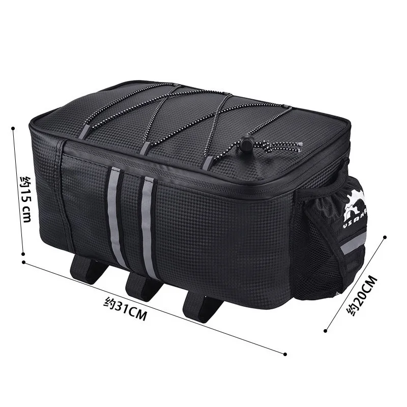 Large Waterproof Cycling Luggage Rack Carrier Pannier Bag Durable Trunk Bicycle Bike Rear Seat Accessories Rain Cover Travel