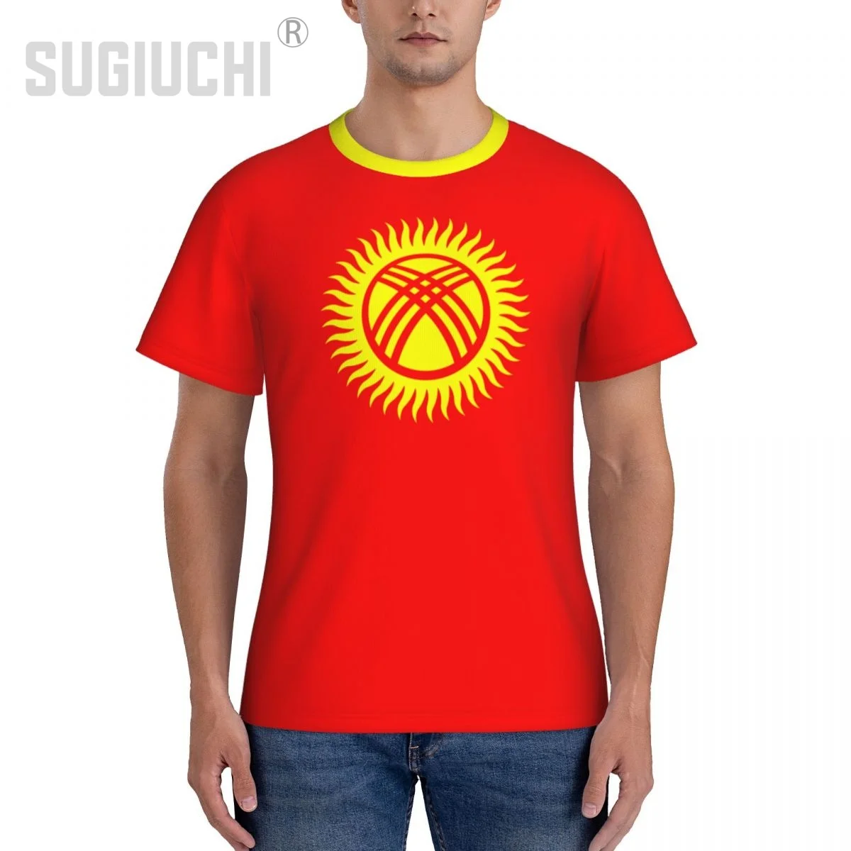 Tight Sports T-shirt Kyrgyzstan Flag Kyrgyzstanis 3D For Men Women Tees jersey Clothes Soccer Football Fans Patriotic T shirt view 2