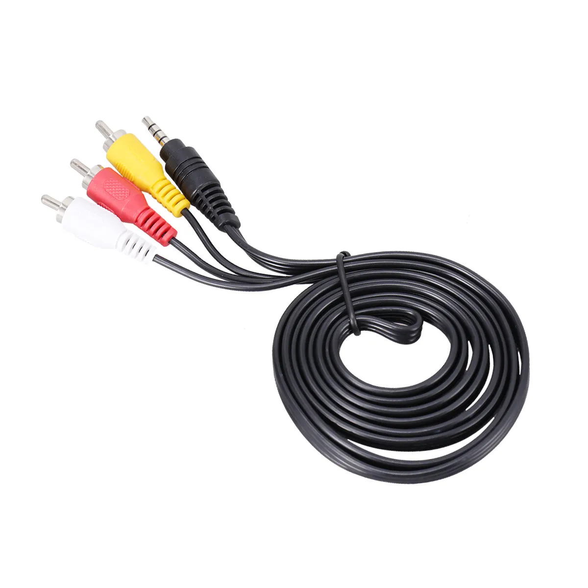 AV Adapter Cable for Camcorders, Smartphones, Tablets & TVs – 3-Line Audio/Video Connection Cable