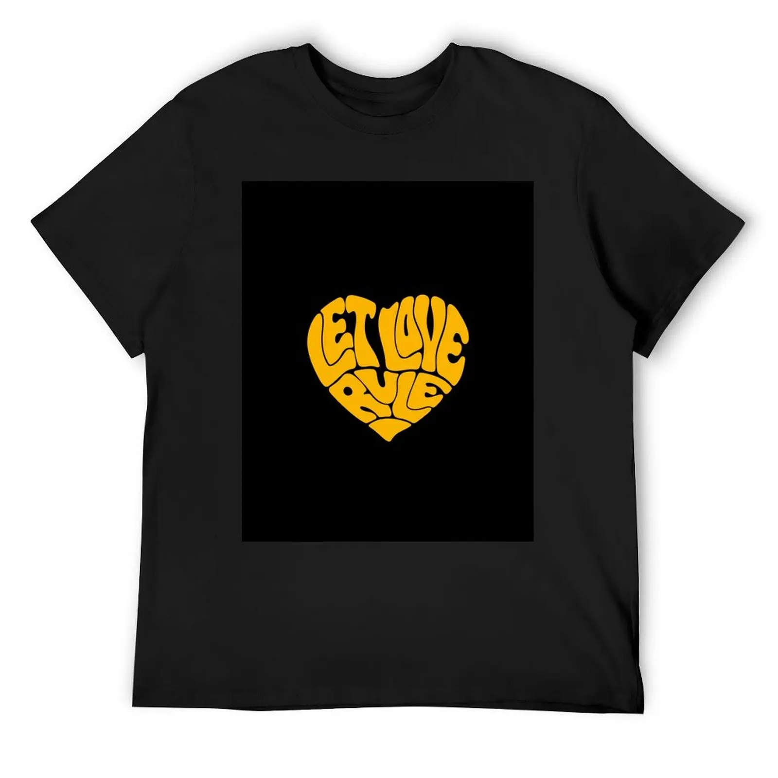 

Lenny Kravitz – Yellow Heart Let Love Rule T-Shirt gifts for boyfriend cute clothes quick-drying oversized t shirt men