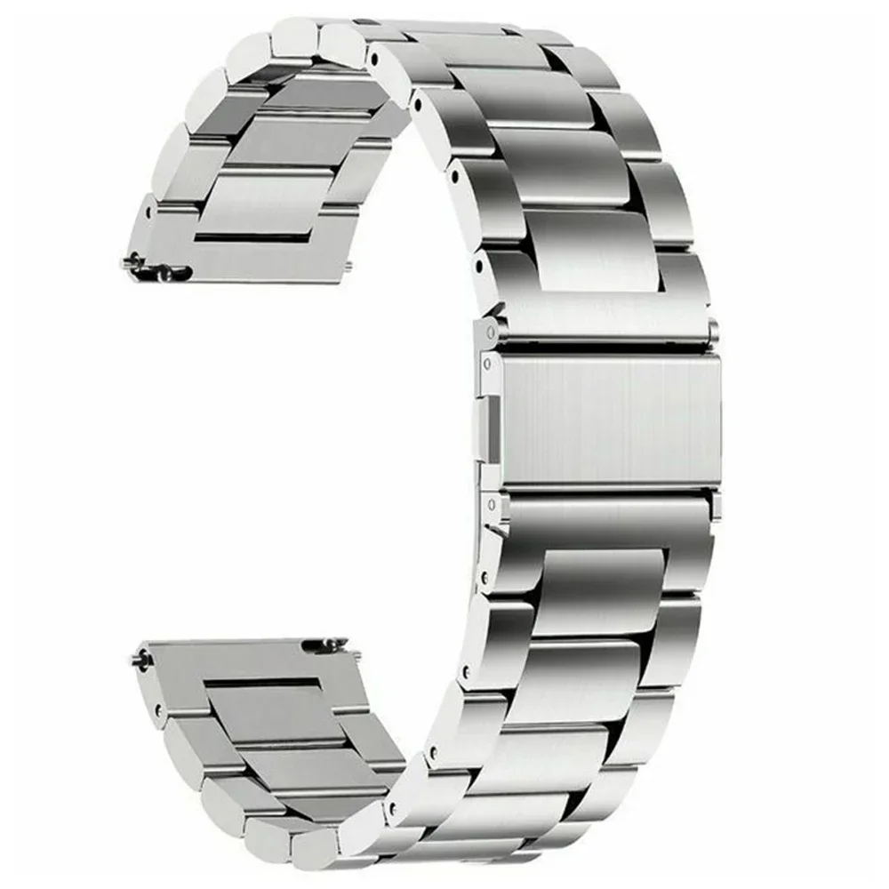 Stahl-Uhrenarmband, 18 mm, 20 mm, 22 mm, Uhrenarmband, Fitbit-Armband/Edelstahl-Uhren-Metallarmband, Schnellverschluss, Ersatz für Samsung Fossi – Detail 5