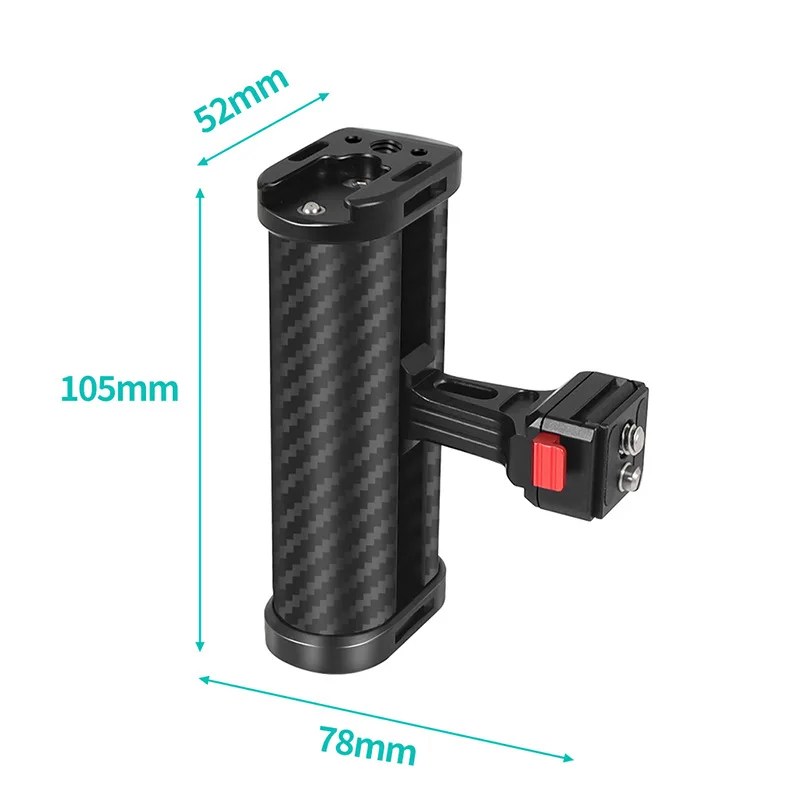 Быстросъемная пластина, Боковая ручка, рукоятка с двойным винтовым креплением 1/4 для беззеркальной цифровой камеры DSLR, ручка-клетка