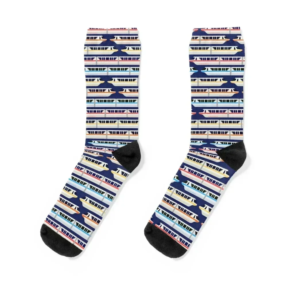 

Multicolor Monorails Socks happy crazy cute Run Designer Man Socks Women's