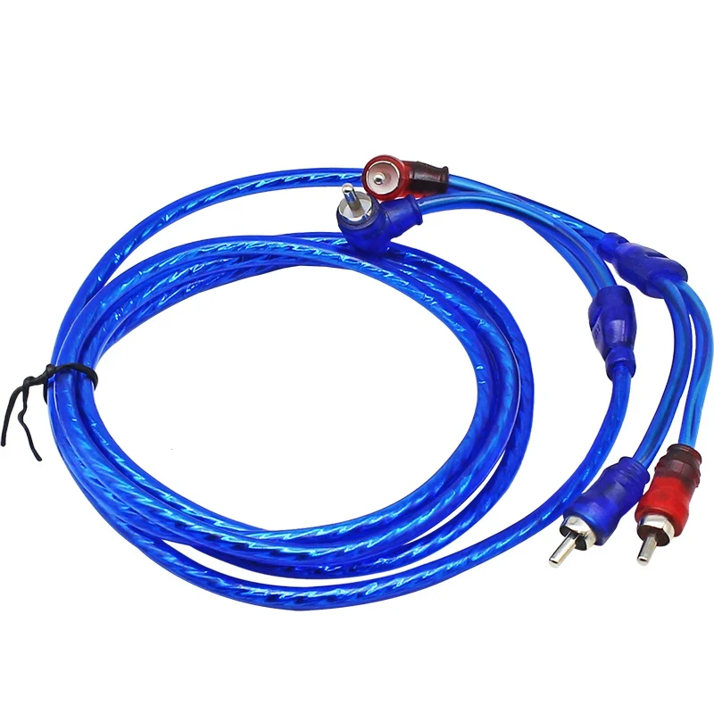 RCA Dual Head lotus Plug Audio Cable DIY Car Audio Subwoofer Amplifier Modification Signal Connection Cable Elbow