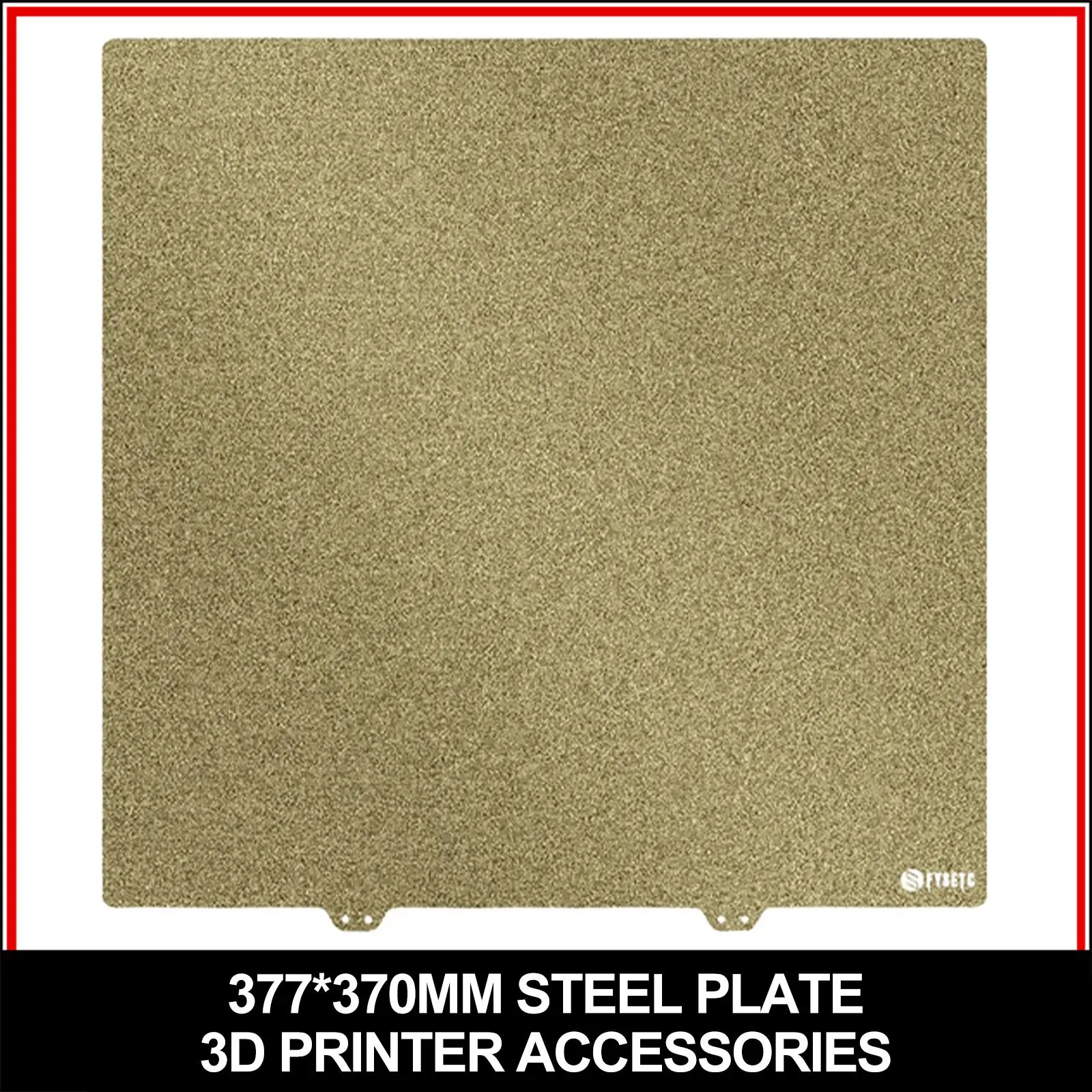 Pei Sheet Print Bed Kit Printing Plate 377x370mm Flexible Steel Platform 3D Printer Build Surface Hot Bed Cover for Ender 5 Plus