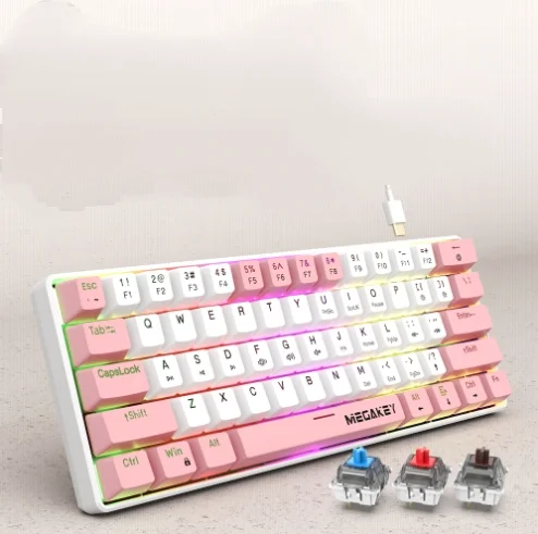 

The Latest Authentic Colorful Mixed Light High Aesthetics Portable Compact Esports Keyboard From 2025 Will Be Shipped 48 Hours