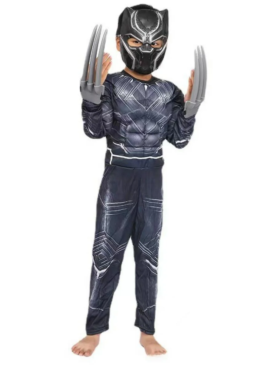 Children's Wolverine Costume Bla Panther Cosplay Suit loween Stage Performance Outfit Hero Anime Theme Polyester Material