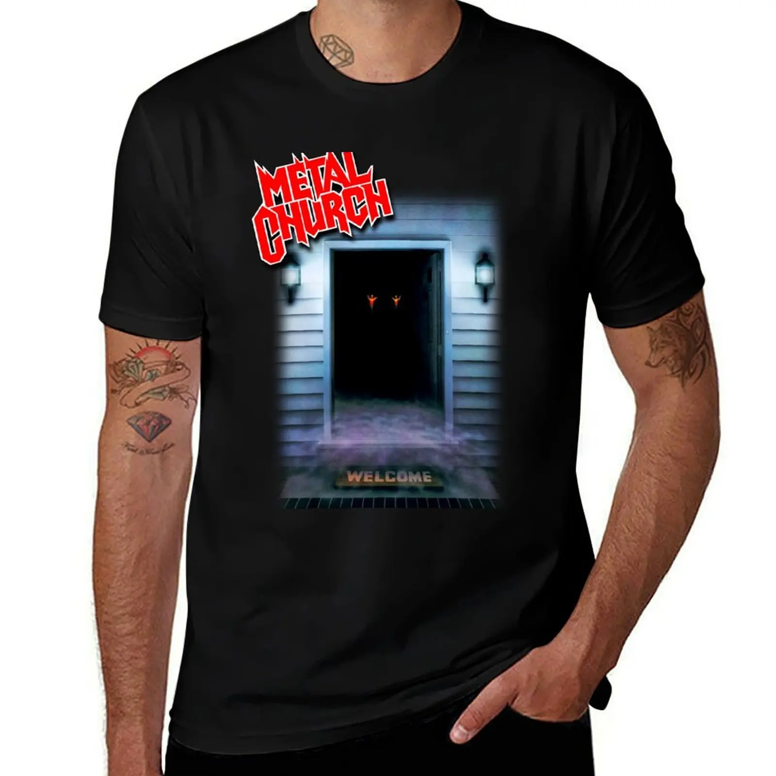 The Dark by Metal Church - Classic Old School Heavy Power Thrash Metal T-Shirt Casual Work Wear T-Shirt