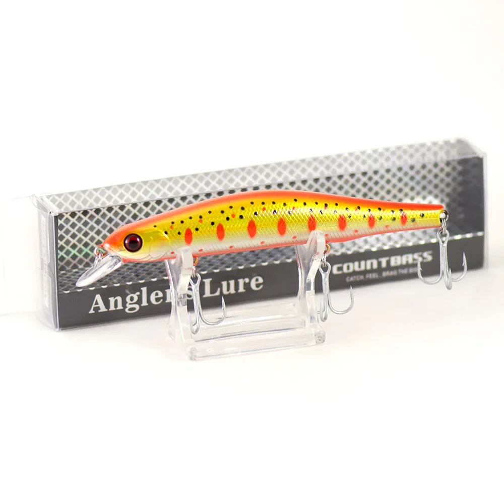 Countbass Slow Sinking Minnow Magnet Weight, Jerk Baits Wobbler Fishing Lures Dive 0.8-1.2m, Size 110mm 17.6