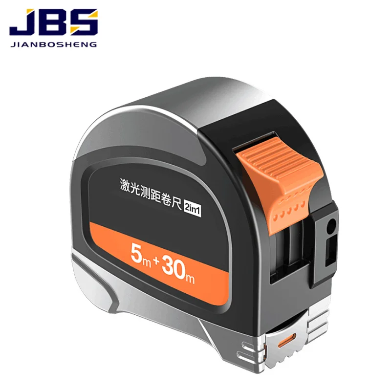 JBS جهاز قياس المسافة بالليزر بالأشعة تحت الحمراء الذكي بشريط 5 أمتار ومدى قياس 40 مترًا