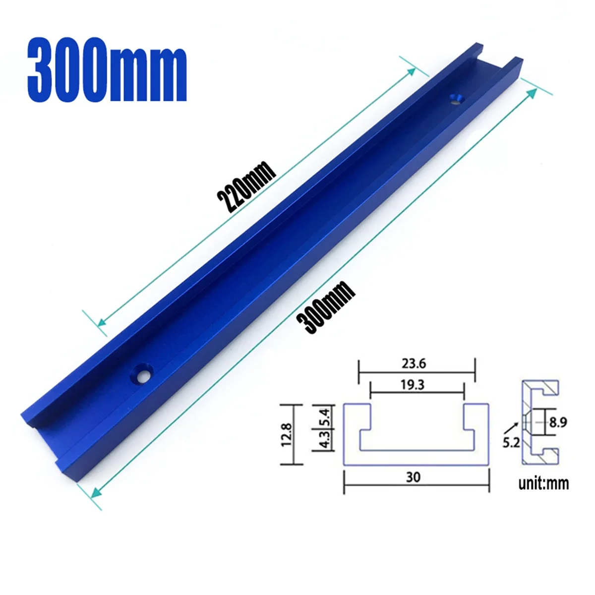 2Pcs 30 Type -Track -Slot Miter Track Jig Fixture Slot Connector Woodworking Chute Rail Carpentry Tools