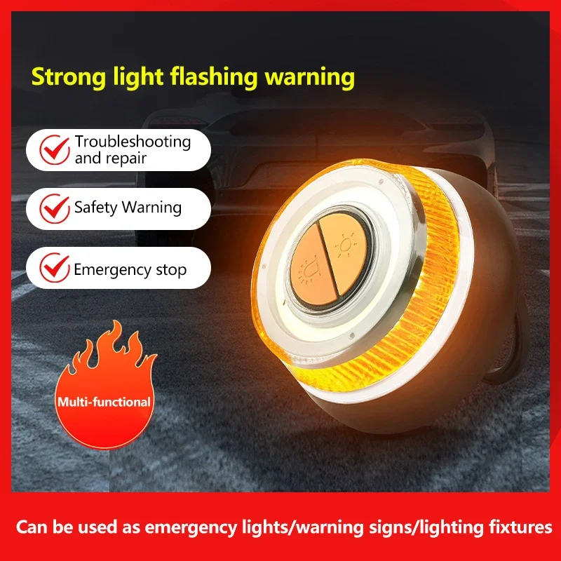 2 طرق الضوء سيارة الطوارئ منارة ضوء البطارية نسخة التعريفي مساعدة مصباح وامض تحذير ستروب ضوء السلامة فلاش إشارة