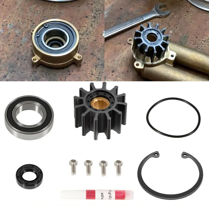 

ESUYA Marine Tool Raw Sea Water Pump Repair Rebuild Kit Crankshaft Mounted Fits for Volvo Penta Gas Sterndrive Until 2005