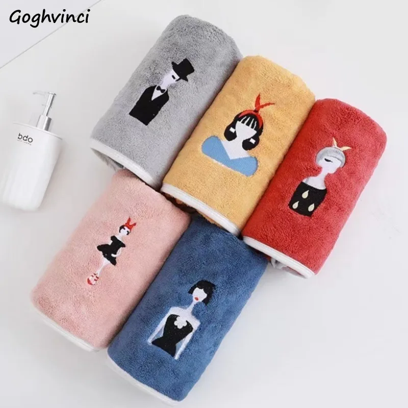 Bellissimo simpatico cartone animato ricamo assorbente asciugamano Ins regali semplici casa scolastica portatile lavaggio viso nuovo pulito delicato sulla pelle