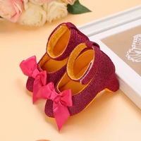 2026 VALEN SINA 0-12M Infant Newborn Baby Girl High Heels Shoes Princess Bow First Birthday Party Shoes Photo Props Shoes 5