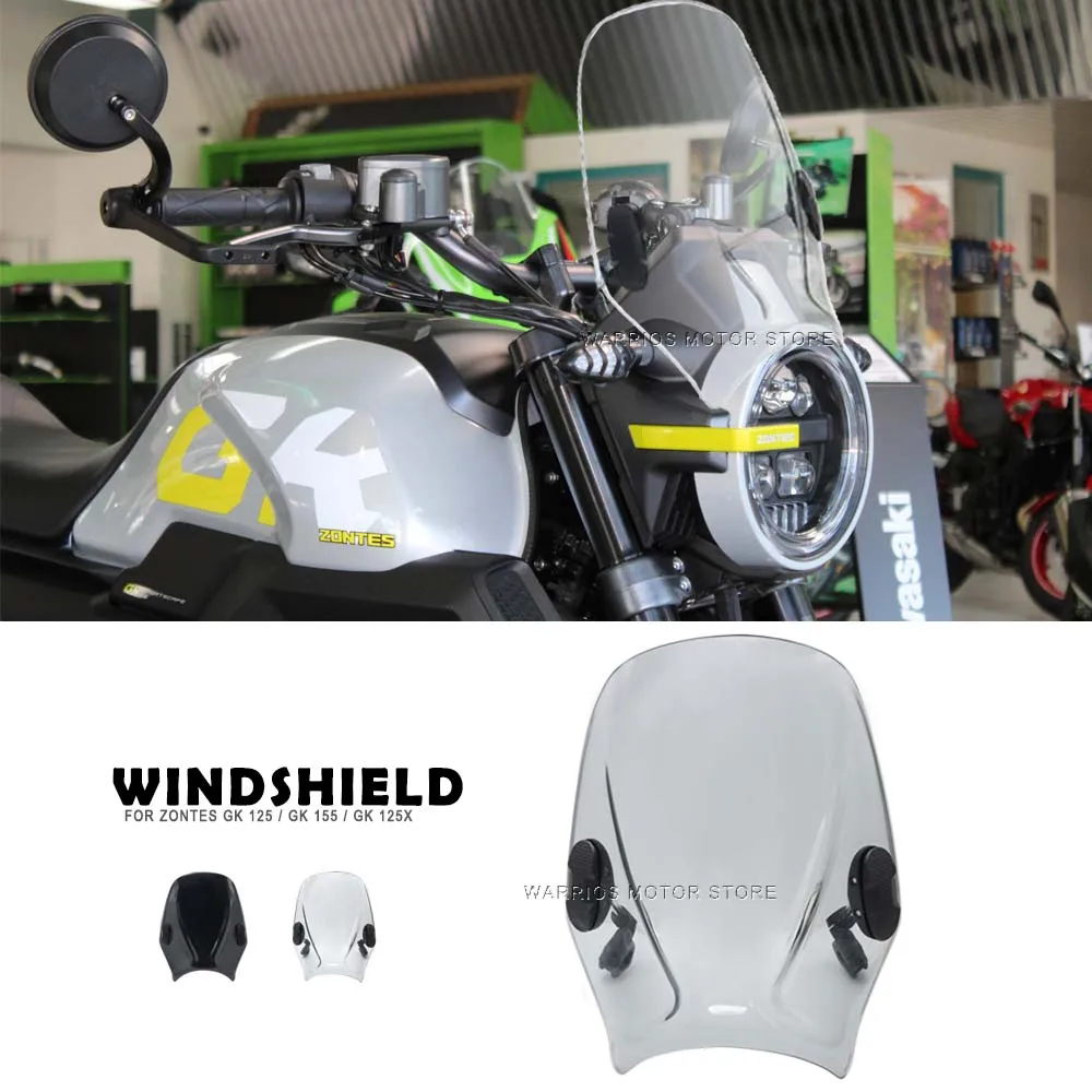 Motorcycle WindScreen Windshield Viser VIsor Double Bubble Screen For Zontes GK 125/GK 155 /GK 125X Zontes GK-125 GK-125X GK-155