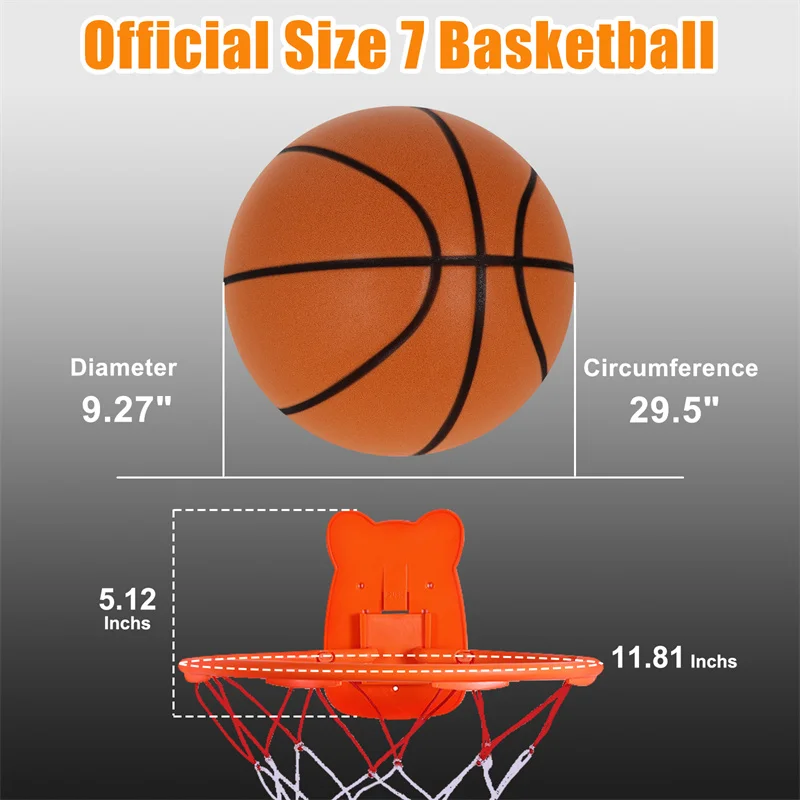 New Slient Basketball 2.0 Quiet Bouncing Ball Indoor PU Foam Bounce Basketball No Noise Squeezable Mute Ball With Groove Lines