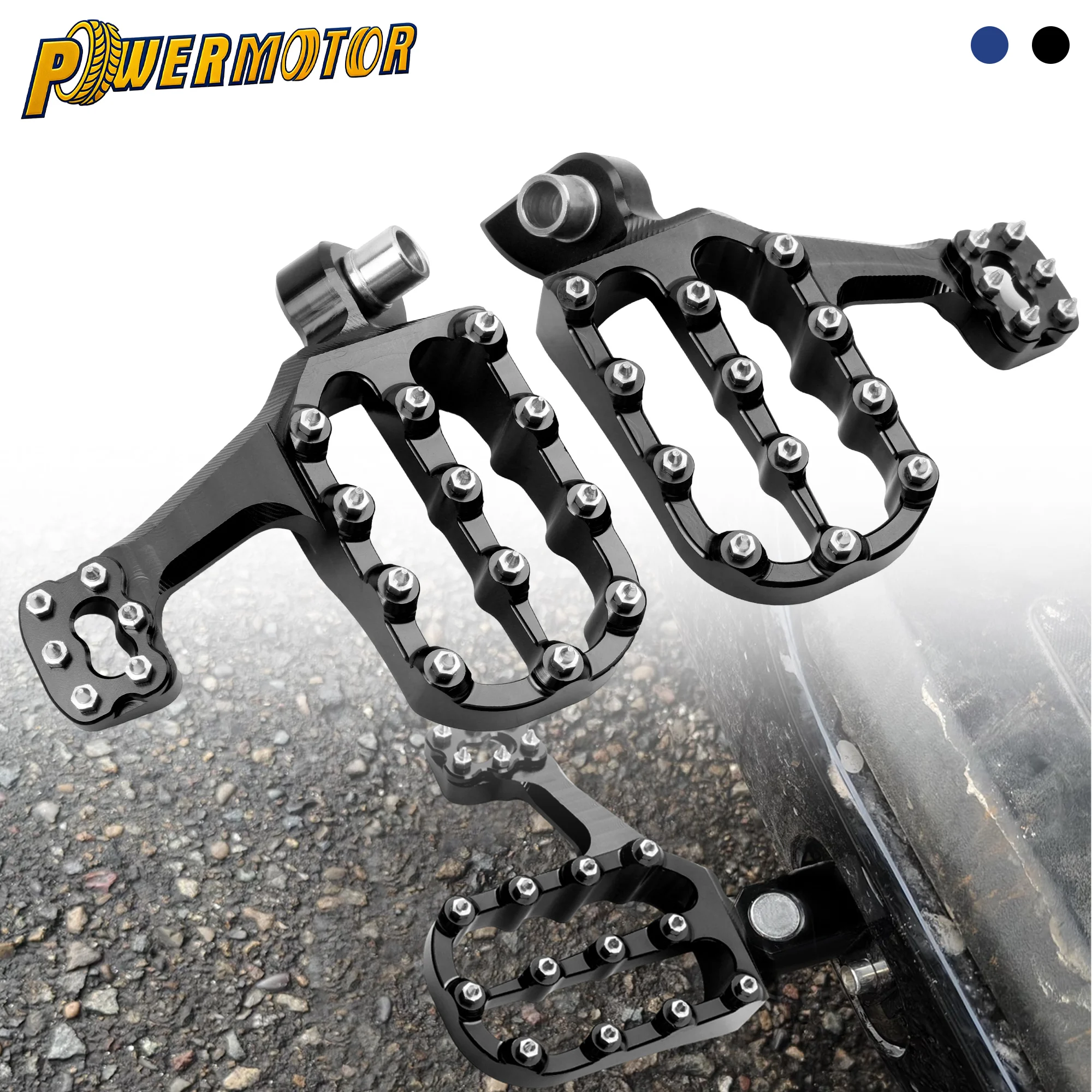 Motorcycle Foot Pegs Aluminium CNC Parts Footrest Pedals For Yamaha Honda KTM Dirt Pit Bike Universal Anti-Slip Accessories