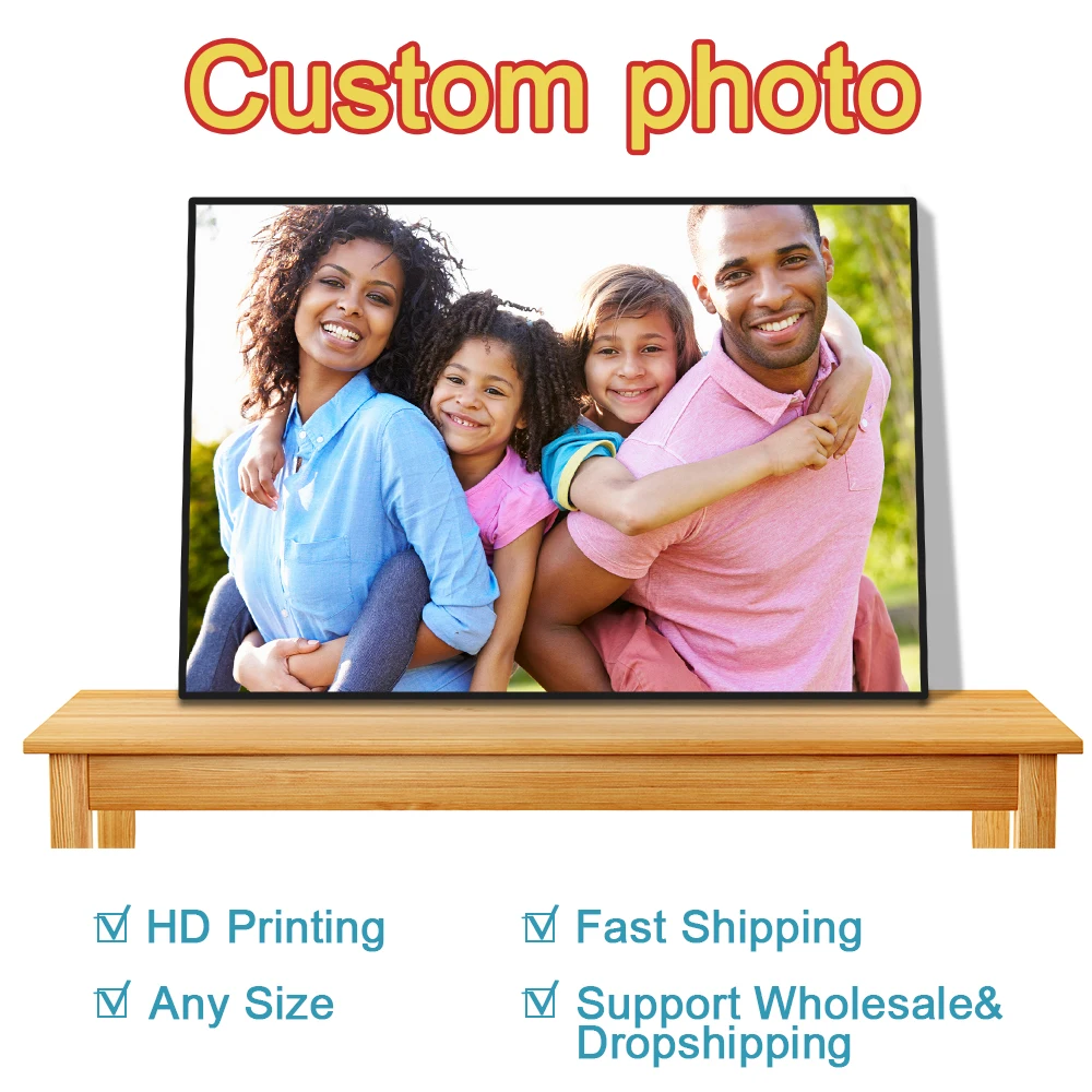 Customized Canvas Painting for Family and Kids, Landscape, Any Photo, Personalized Posters and Prints, Wall Art, Home Decoration image 2