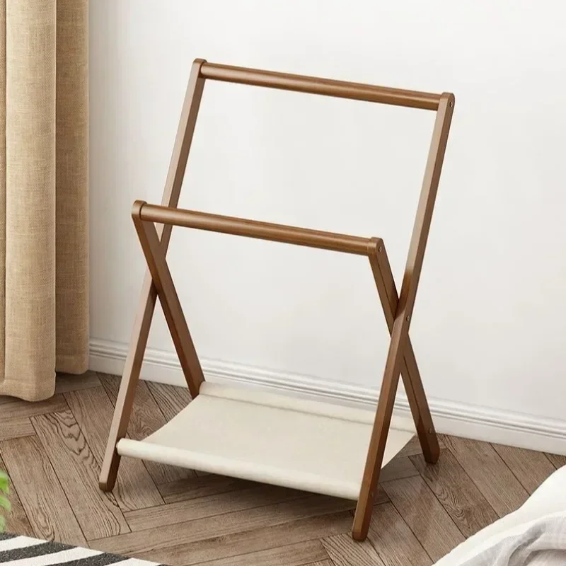 

Bamboo Coat Racks Simple Modern Standing Clothes Hanger Clothing Storage Organizer Portable Folding Living Room Furniture