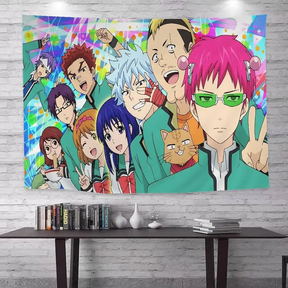 Japanese The Disastrous Life Of Saiki K Chart Tapestry Art Science Fiction Room Home Decor Cheap Hippie Wall Hanging