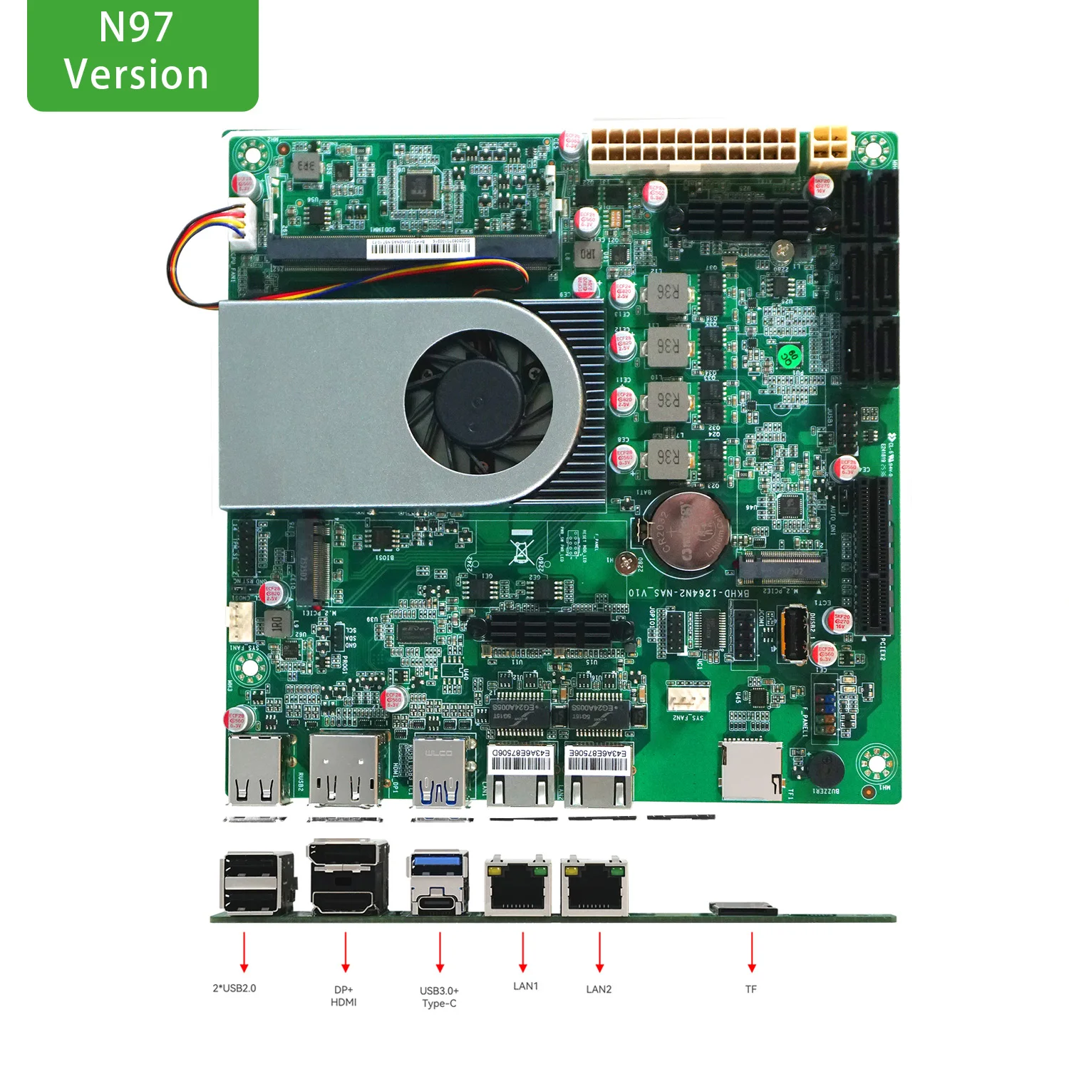 เมนบอร์ด N97/10G N150 NAS DDR5 รองรับ 6* SATA3.0 Intel I226 2.5G Mini ITX ขนาด 17x17 ซม. 2* M.2 สำหรับเราเตอร์ซอฟต์แวร์ DIY NAS ออลอินวัน