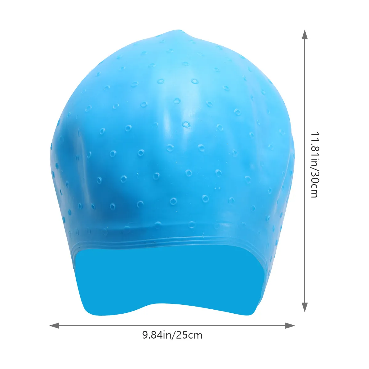 Blue Silicone Hair Coloring Cap for Highlights Balayage Foil Application Salon DIY Dyeing Tool with Perforated Design Hair Dye