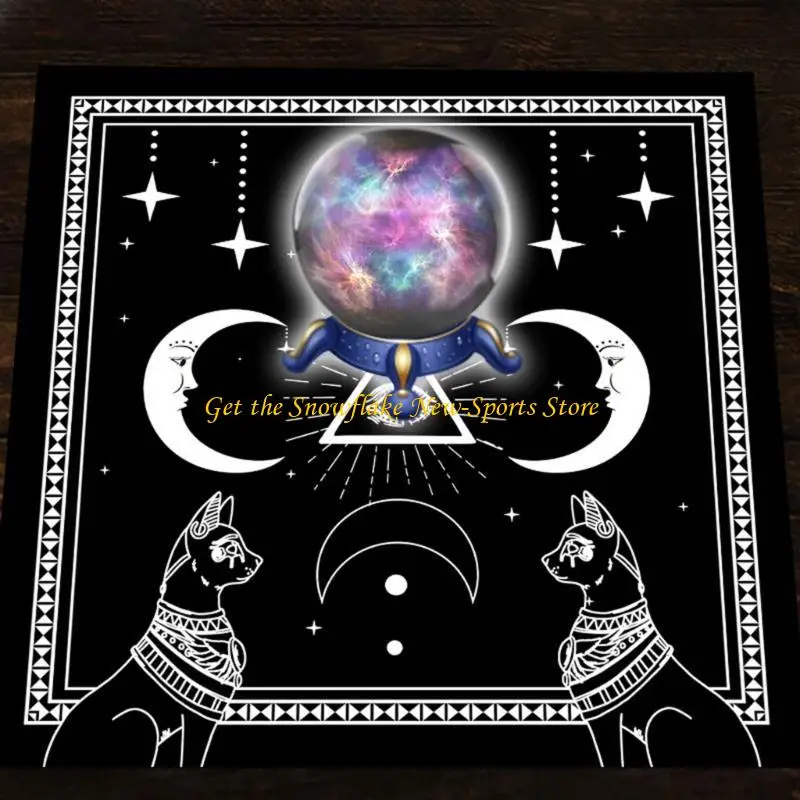 E56D 49x49cm Tarjeta Tarot mantel FUCHA GEOMÉTRICA GEOMÉTRIC