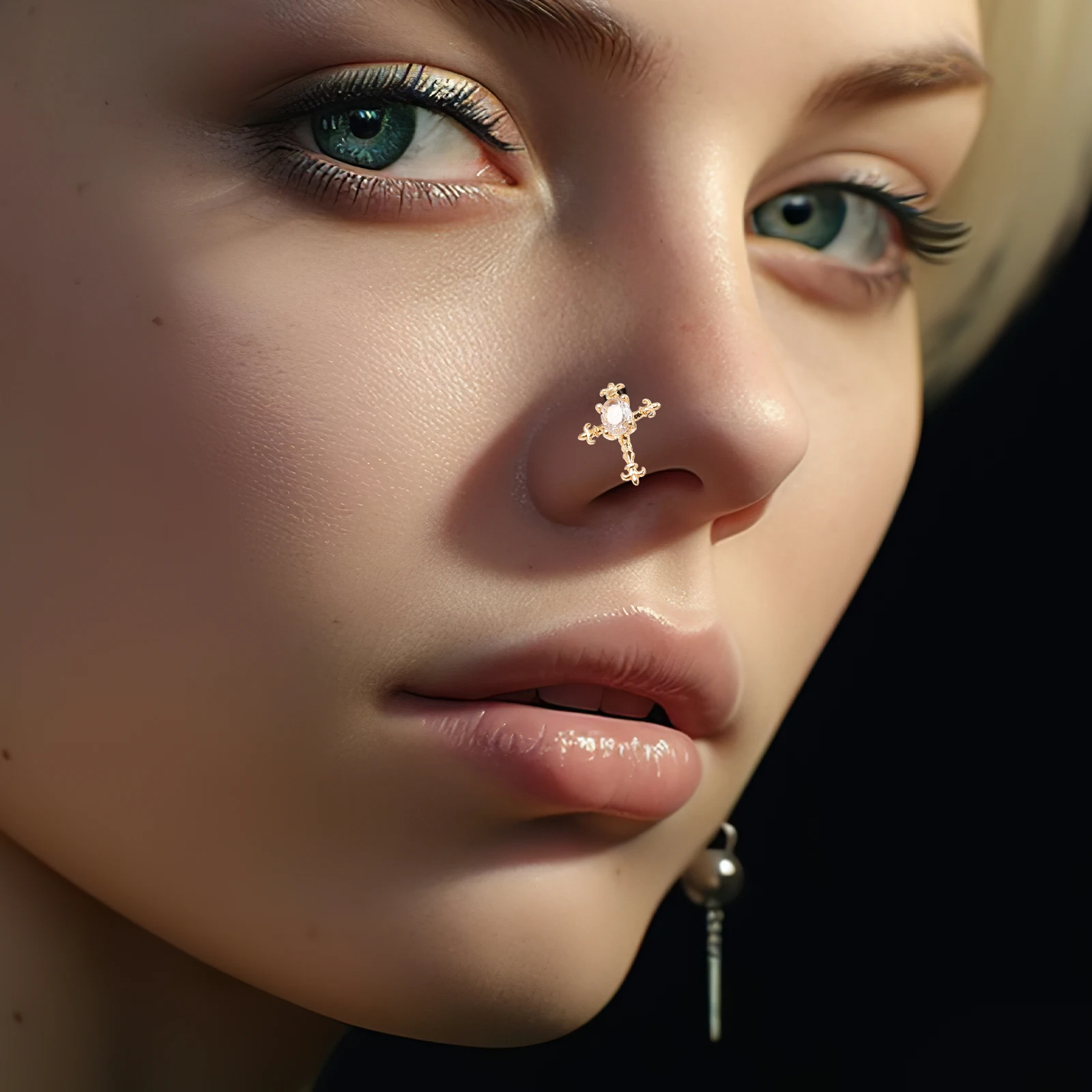 

5pcs Nose Studs Jewelry Rings Unique Piercing Small Cross Design for Women Men Stainless Steel Body Accessories Safe Comfortable