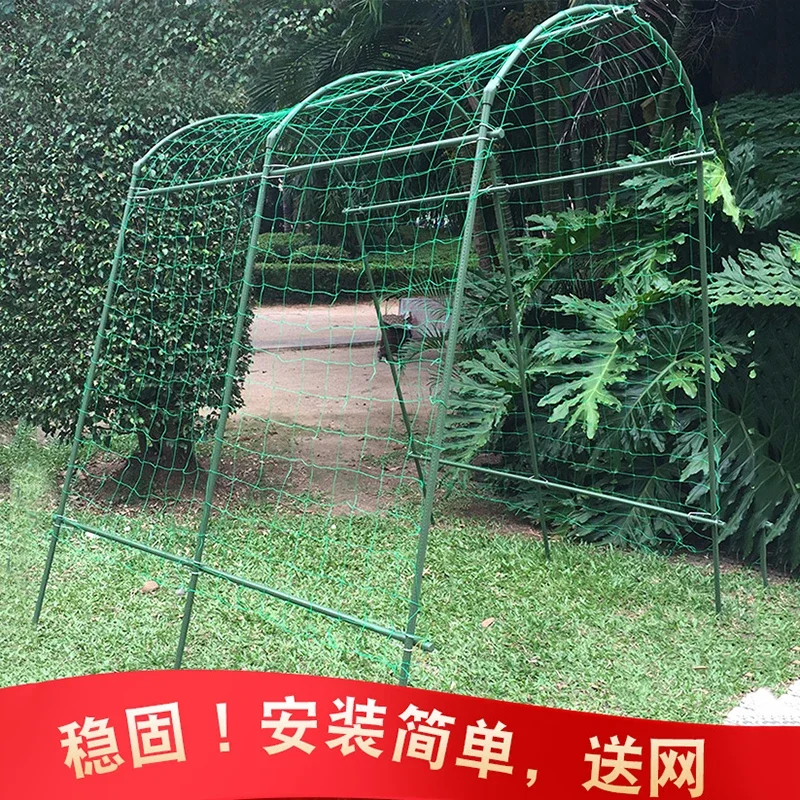 Arch flower stand Climbing vine Cucumber stand Garden plant plastic covered steel pipe thick grape stand Climbing vine