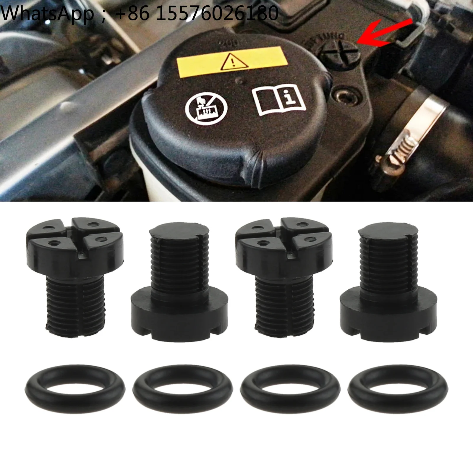 4Pcs Radiator Hose Vent Coolant Expansion Tank Bleeder Screw Clips For BMW E36 E39 E46 E90 E30 E91 E92 E93 E34 X1 X3 17111712788