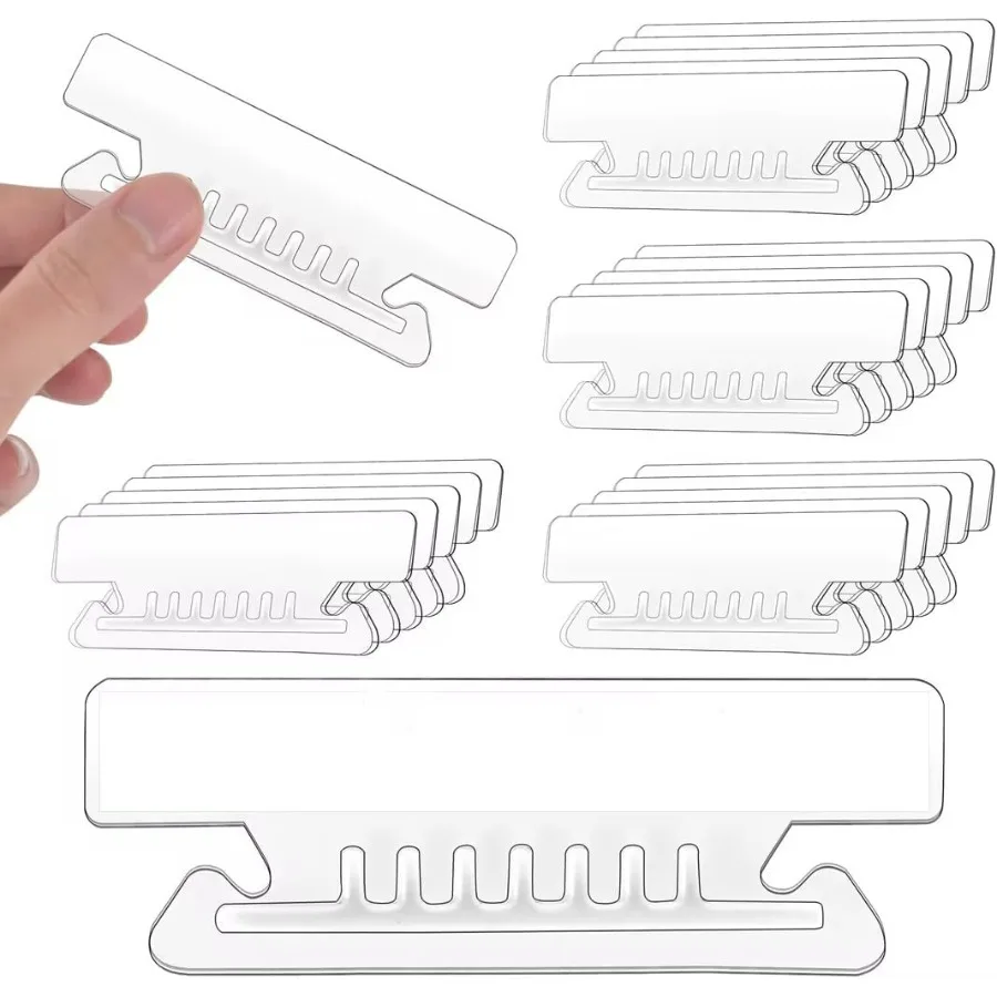 

100 шт. 3 1 2 Ih Подвесные вкладки для папок с файлами Пластиковые вкладки для подвешивания папок с файлами и вкладышей Прозрачные вкладки для папок с файлами Вставленные вкладыши Pl