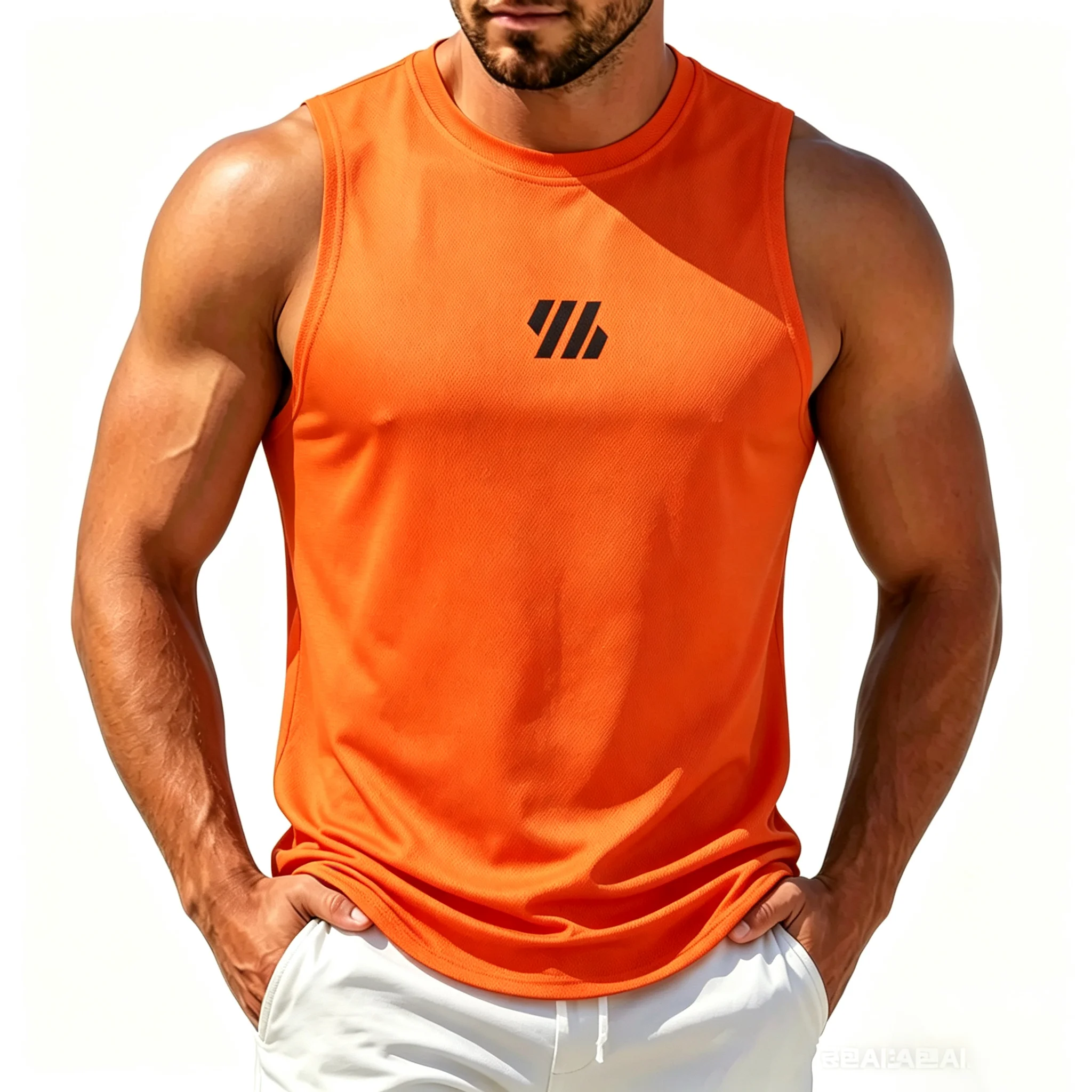 Herren Casual Fitness Tanktop Sportbekleidung Ärmelloses Shirt Männliches Atmungsaktives Mesh-Oberteil Sport-Weste Unterhemd Fitness-Weste für Männer