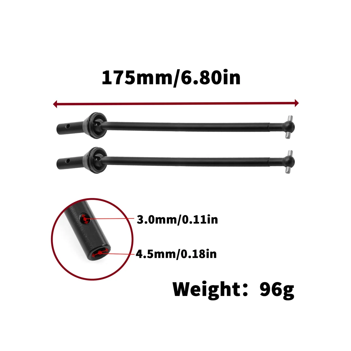 2Pcs Steel Metal Front Rear Drive Shaft CVD Driveshaft TKR5472 TKR5073 TKR5070 for TEKNO MT410 RC Car Upgrade Parts