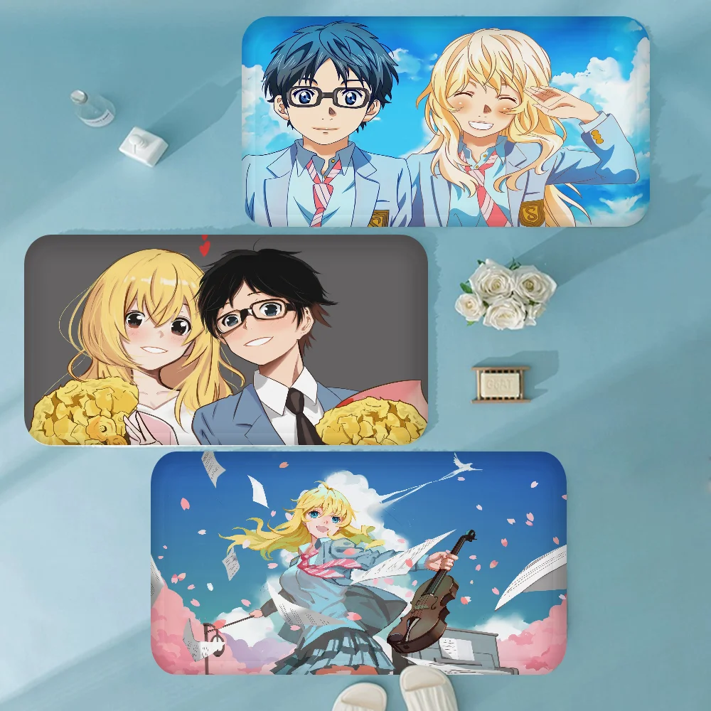 

Your Lie In April Floor Carpet Kids Room Bedroom Decoration Balcony Anti-Slip Doormat Living Room Hotel Decor Mat